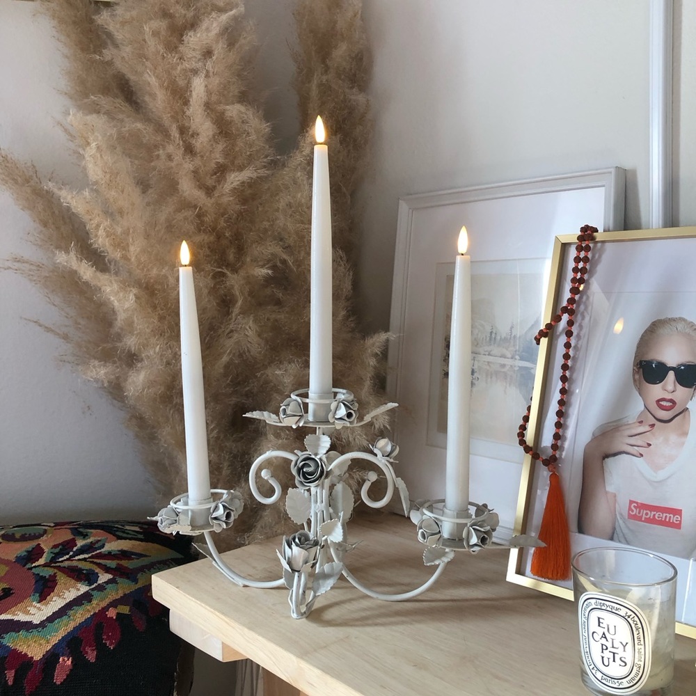 Vintage Rose Candelabra